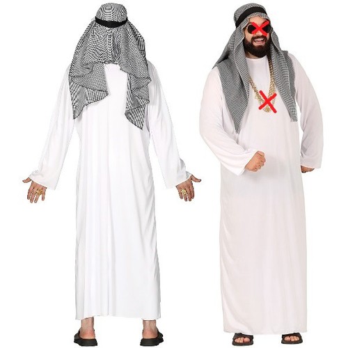 Costume uomo finto sceicco
